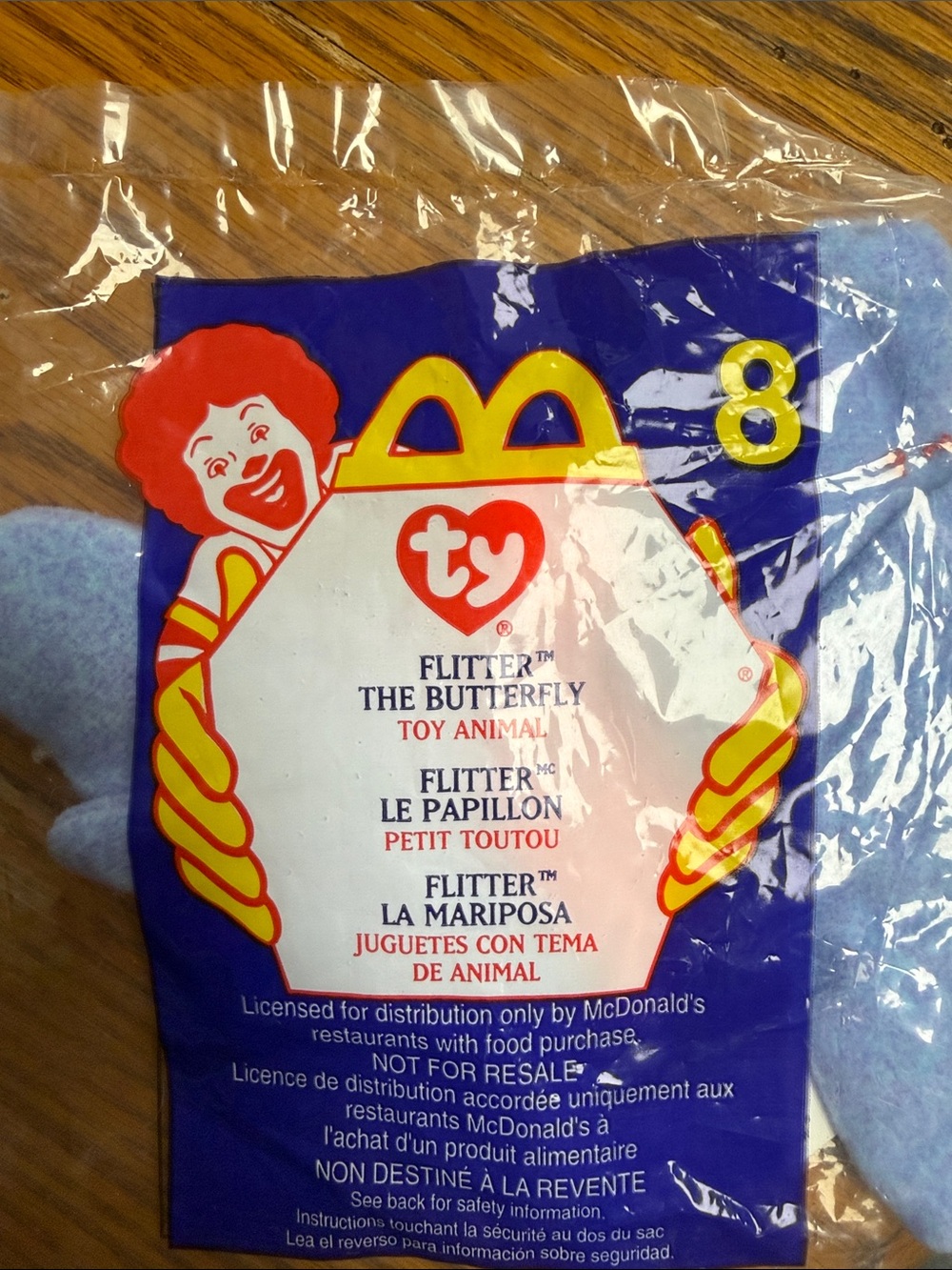 Ty Flitter the Butterfly Plush - Light Blue New
